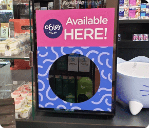 photo of an Obie's store rack